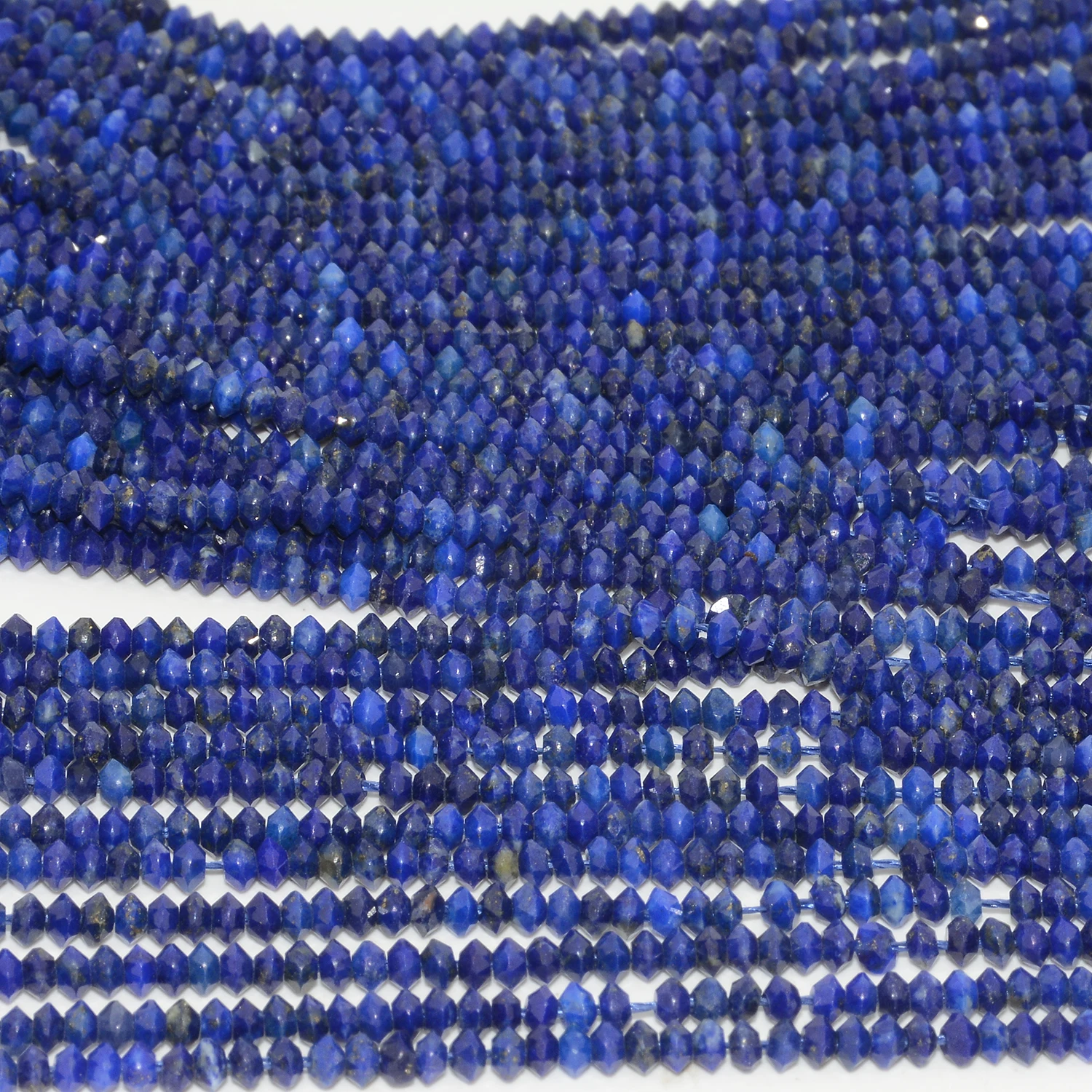 Natural Lapis Lazuli Faceted UFO Beads 2x3mm