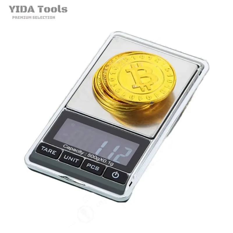 YIDA DS-16 Stainless Steel Digital Pocket Scale, LCD Display, 200g Capacity 0.01g Resolution, Jewelry Gold Weighing Scale