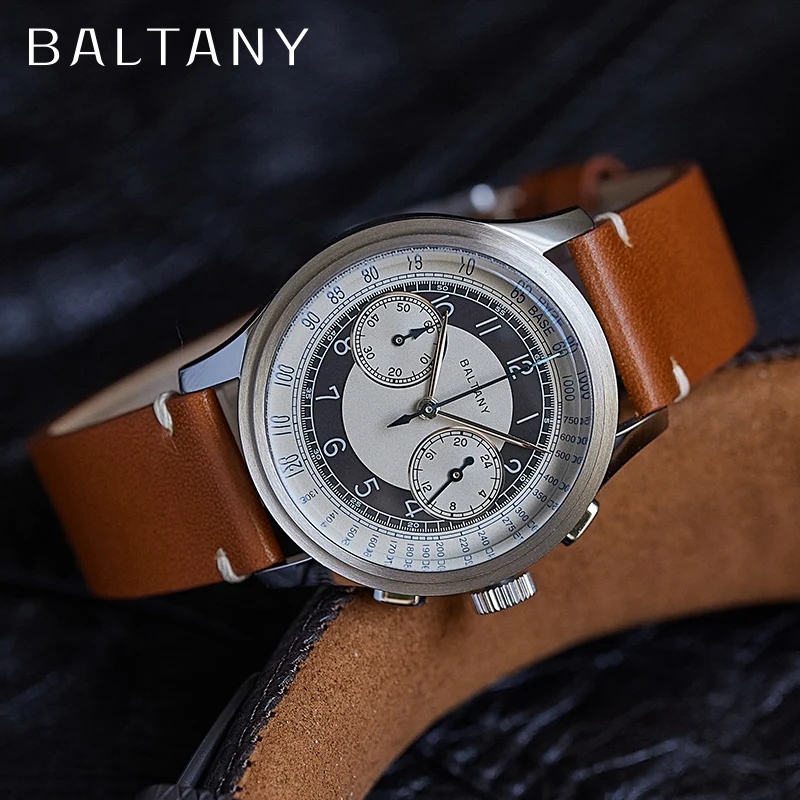 Tuxedo Chronograpl Retro Watches S5050 VK64 5ATM Waterproof Stainless Steel  Leather Strap Homage Classic Dress Watches Man - AliExpress 1511