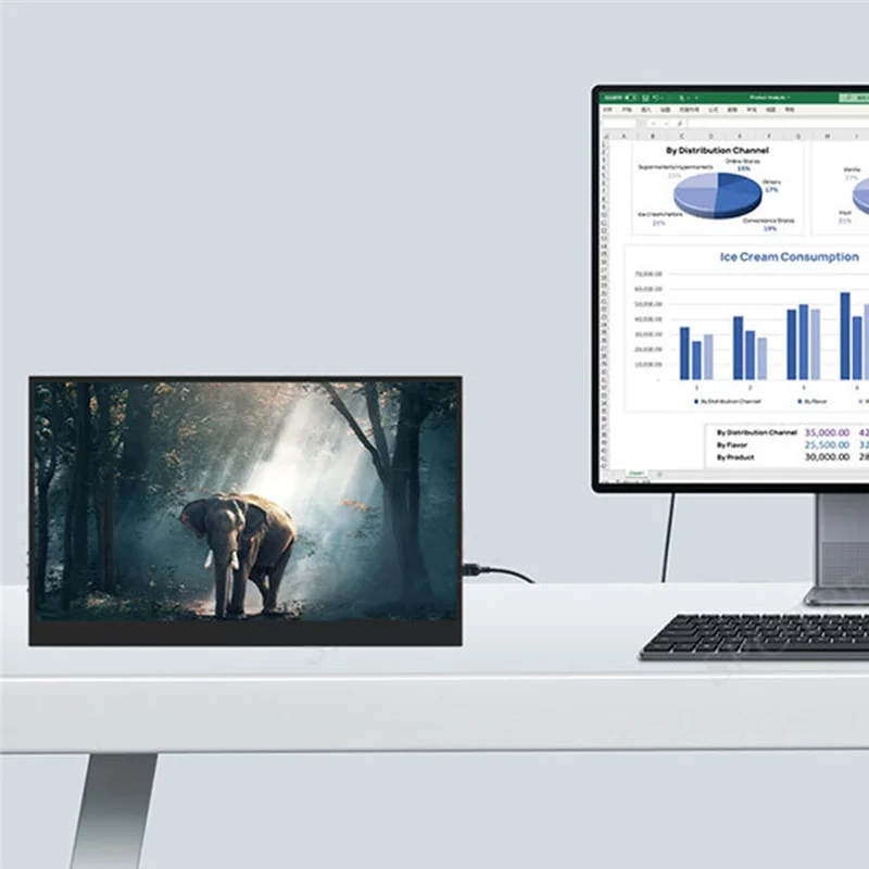 BNVN-For Waveshare شاشة LCD تعمل باللمس مقاس 15.6 بوصة (C)، 1920 × 1080 Full HD، شاشة IPS لوحة زجاجية مقسى بمقبس الاتحاد الأوروبي