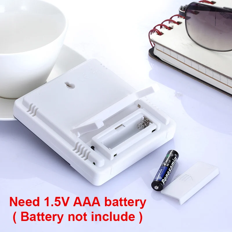 LCD Electronic Digital Temperaturer Hygrometer Humidity Meter  Indoor Outdoor Thermometer Weather Station Clock HTC-1 HTC-2