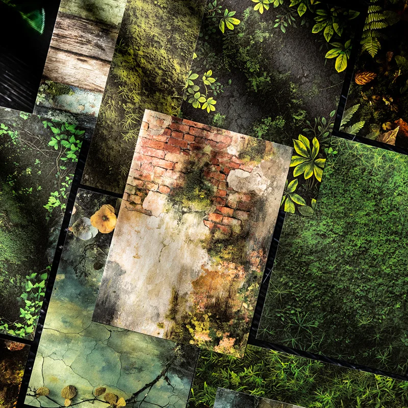 1Pack/2Pack Natural Texture Series Vintage Scrapbook Paper Nature Theme Special Art Paper 6 Designs Creative Materials Set