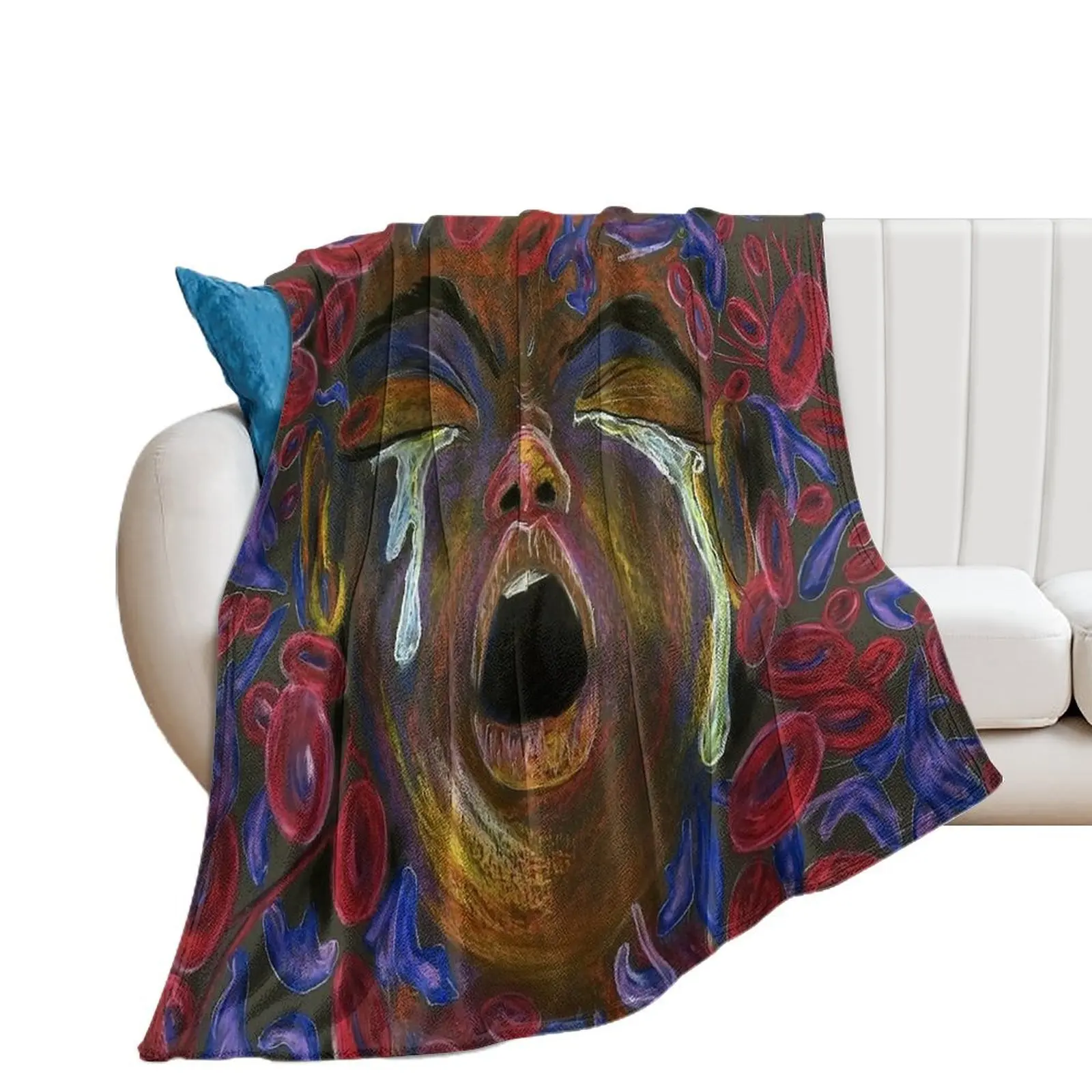 Sickle Cell Pain Awareness - Ten Redefined Throw Blanket Sofa Throw wednesday Blankets