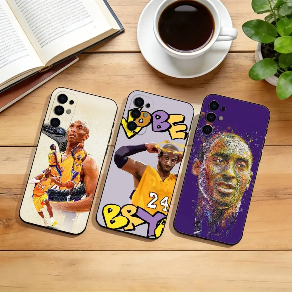 Number 8&24 Basketball Player Design Phone Case Black Silicone Soft For Samsung S25,S24,S21,S22,S23,S30,Ultra,S20,Plus,Fe,Lite