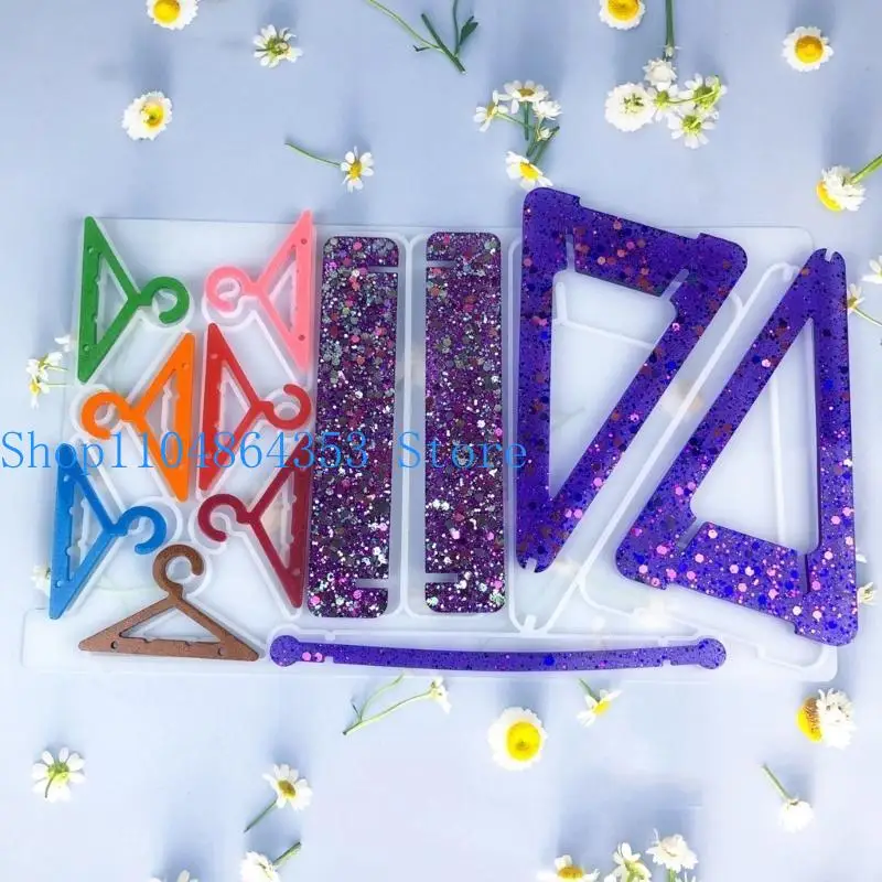 652F سهلة الاستخدام قالب من السيليكون للأقراط شماعات القرط منظمة أداة قالب كريستال قطرات الغراء صنع المجوهرات العرض #4