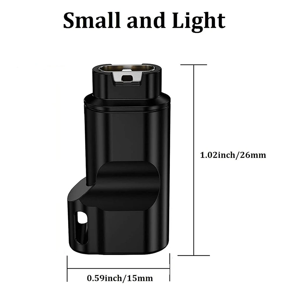 유형 C 충전기 변환기 Garmin Lily 용 전원 어댑터 Fenix 7 7X 5 5x5s 6 6X 6S Venu 2 Forerunners 45 245M 스마트 워치 충전기