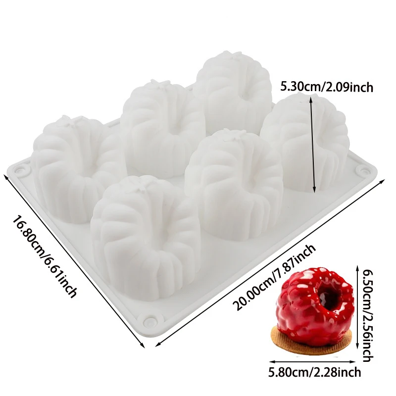 6/12 Cavity Raspberry Silicone Cake Baking Mold Chocolate Mousse Ice Cream Jelly Pudding Pastry Dessert Bread Decorating Tools