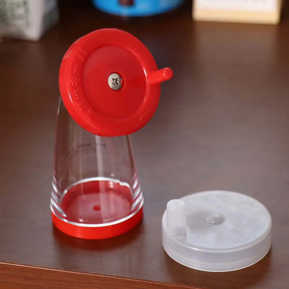 Hand-Rotated Manual Sesame Grinder with Moisture-proof Cover Plastic Sesame Mill Bottle Transparent Body Spice Grinder