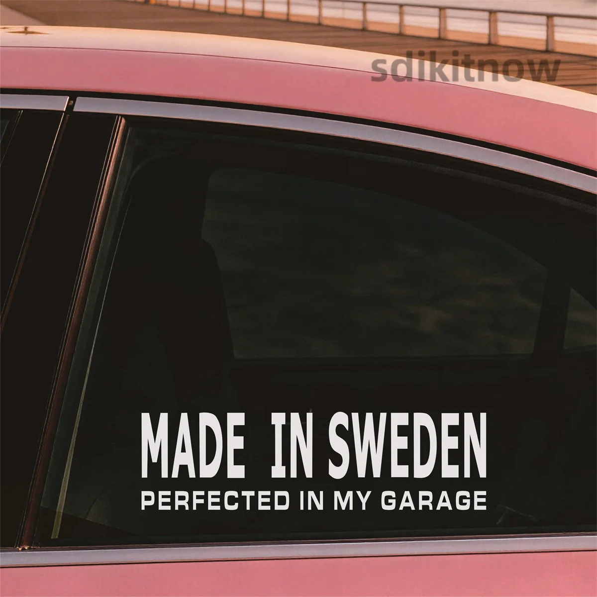 28X8cm Made in Sweden perfect in garage Car Stickers PVC Decal Styling For Volvo R Design C70 C30 V70 V60 V50 V40 S40 S60 XC90 view 2