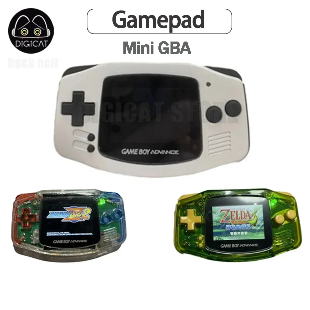 

Mini GBA Handheld Game Console Mini Portable Gamer Console Ips Screen Transparent Gamepad With Battery Flip Machine For GBA/NES