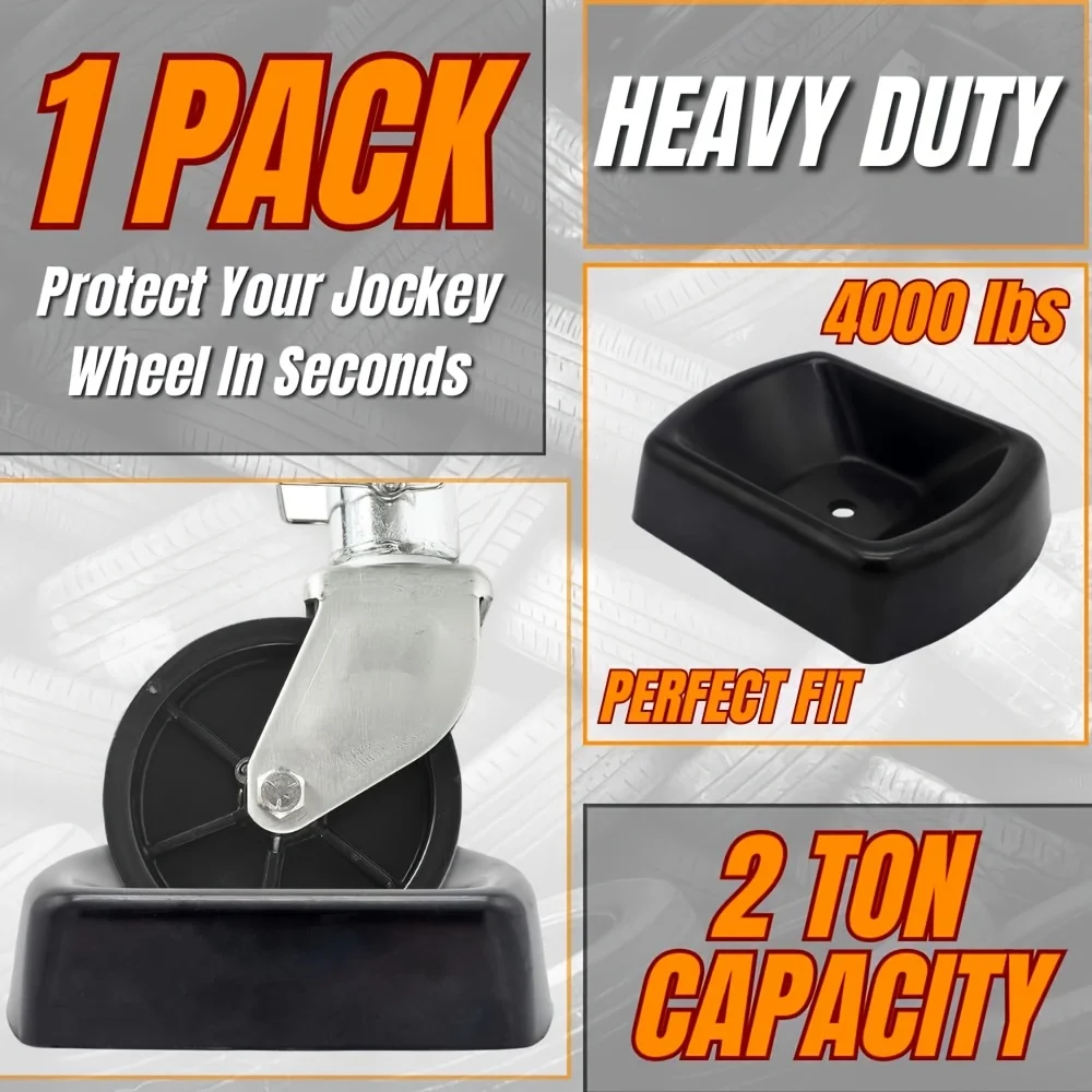 1pc Jack Wheel Block Caster Trailer Dock Heavy-Duty 6-Inch Stabilizer, Wheel Stopper Transport Travel Trailer Cargo Camping