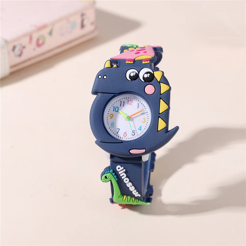 Creative 3D Dinosaurs Dial children‘s Watch For Girls Boys Kids Quartz Wristwatches view 2
