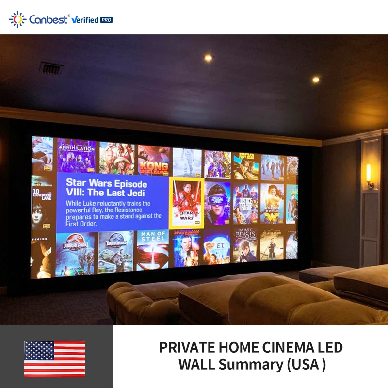داخلي P1.25 1.25 مم P1.2 1.2 مم 4200X2362.5 مم 13.77FtX7.75Ft شاشة عرض فيديو جدارية خاصة للسينما المنزلية في الولايات المتحدة الأمريكية
