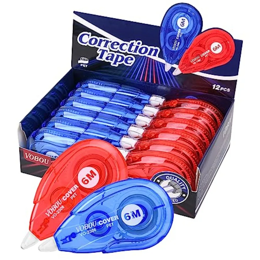 

White Correction Tape Easy To Use Applicator for Instant Corrections of Wrong Writing at Any Time Ideal for School and Office S