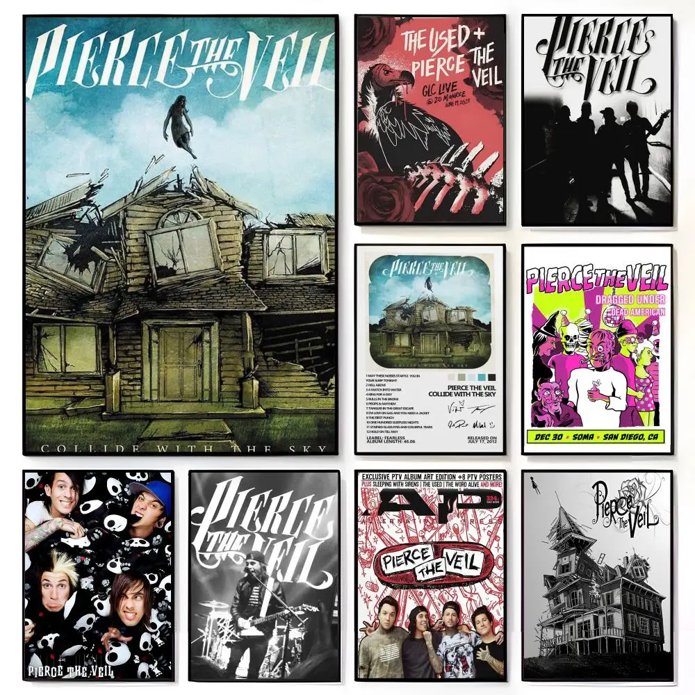 Rock Band P-Pierce The Veil Poster American Film Mural Home Childrens Room Wall Decor Print