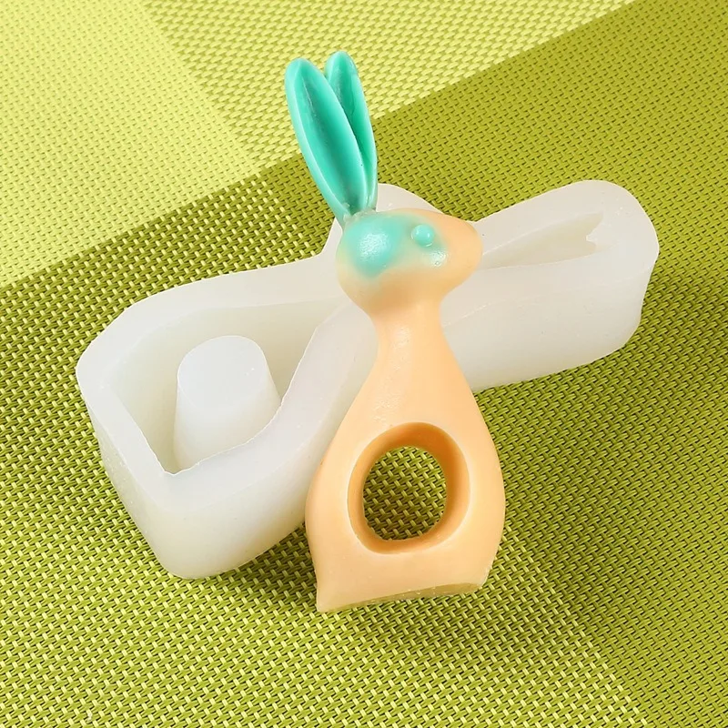 

High Quality Bunny Candle Silicone Mold Cute Rabbit Aromatic Candle Plaster Mould DIY Handmade Soap Making Tool Baking Cake Deco