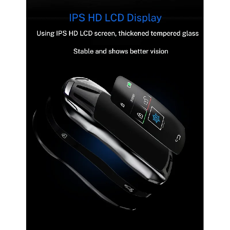 포르쉐 BMW 벤츠 랜드로버 아우디 토요타 혼다 닛산 지프용 화면이 있는 LCD 자동차 키 스마트 리모컨