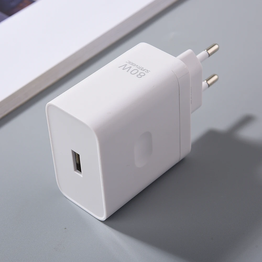 Original 80W SuperVooc Charger For OPPO Reno 12 11 10 Pro Find X8 X7 X6 X5 Pro USB Super Fast Charging Adapter 6.5A Type C Cable