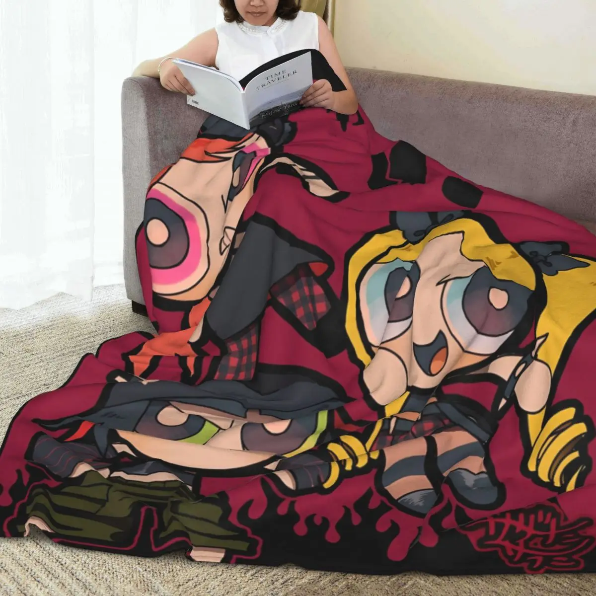 The Powerpuff Girls Halloween Blanket Quality Super Warm Bedding Throws Winter Travel Office Home Decor Novelty Bedspread