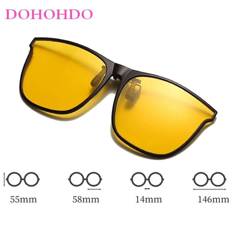 Vintage Classic Driving Clip-on Flip-up Lens Sun Glass Men Women Luxury Designer Night Vision Anti-Glare Polarized Goggles UV400