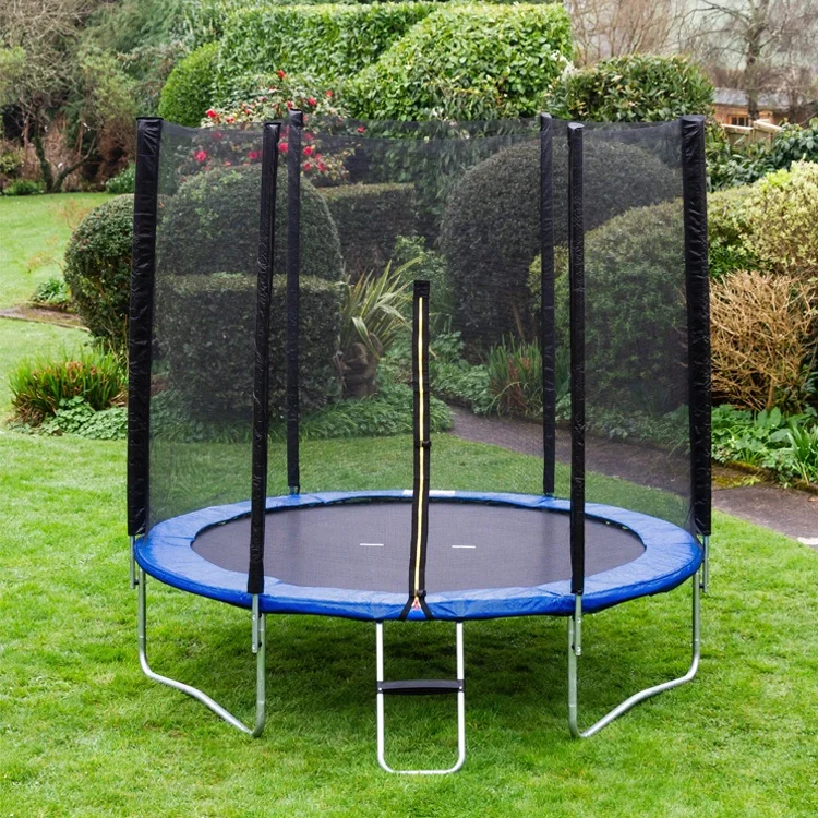 

10ft Commercial Grade Large Round Fitness Trampoline Foldable PVC Steel Guard Kids Adults Home Outdoor Backyard Fun Bungee Jumpp