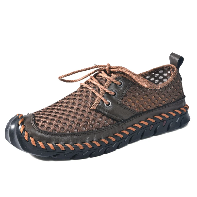 

Summer Men Mesh Sports Shoes Fashion Breathable Lightweight Shoes Outdoor Travel Running Casual Shoes Beach Wading Shoes