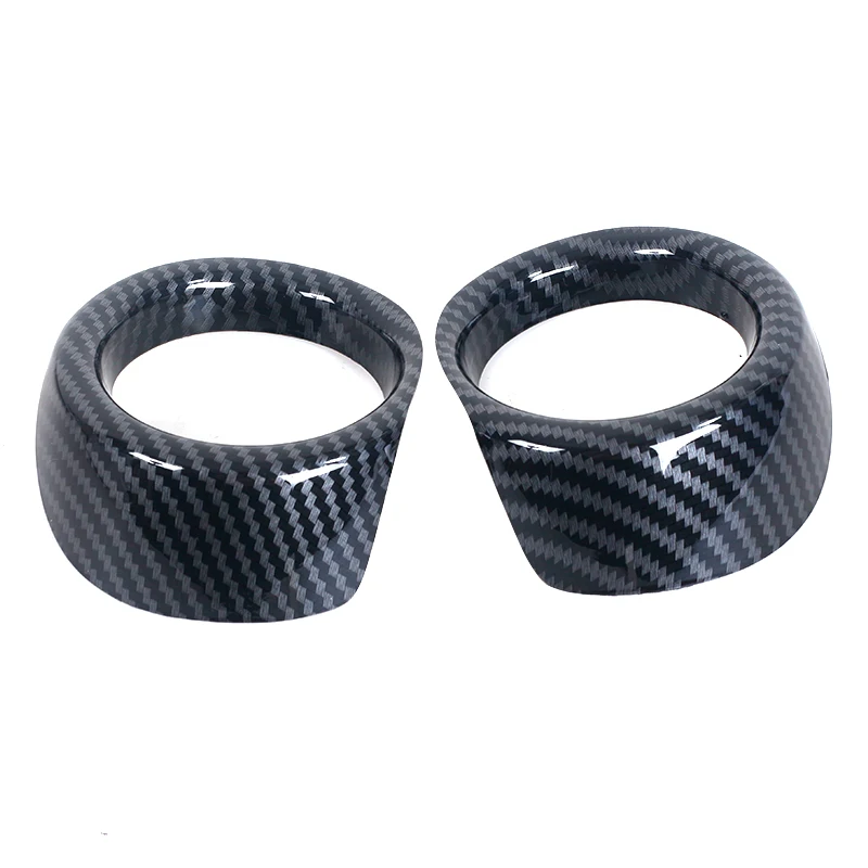 K-Car Front Rear Bumper Fog Lamp Light Frame Cover Sticker Trim ABS Carbon Fiber Styling For Subaru XV 2012 2013 2014 2015
