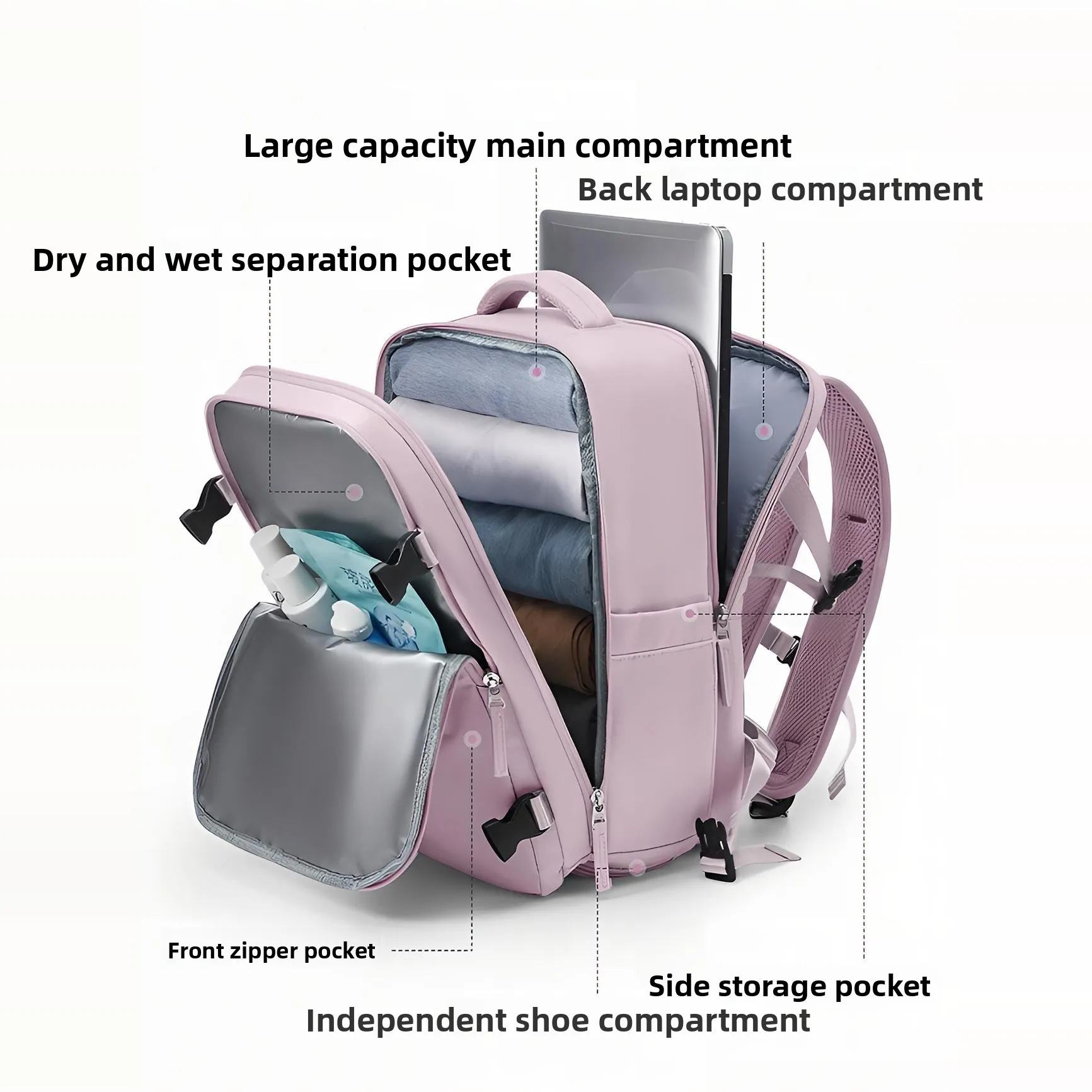 

Travel Bapa ex Lightweight Large Capaci Cuter Bag ort Trip Busin Trip Ox Cloth Youth Zipper Closure Pur...