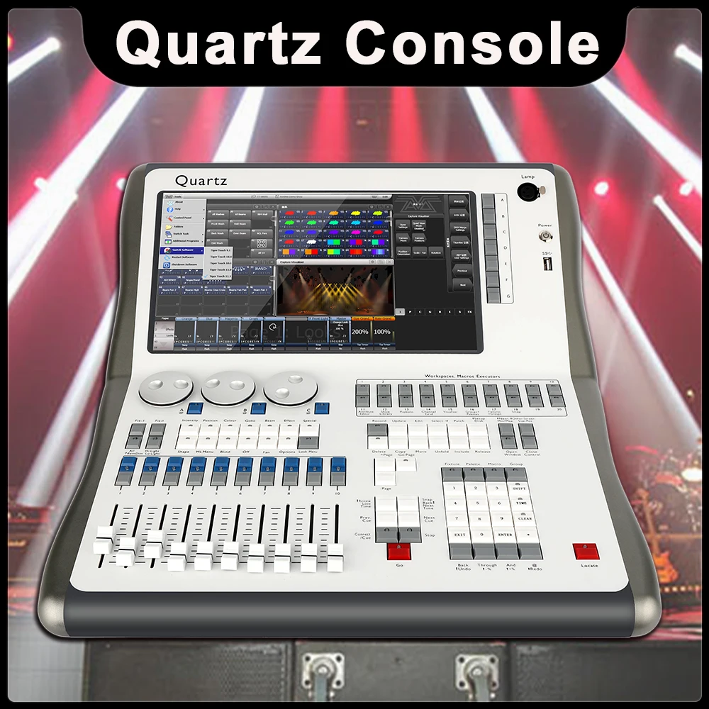 

YUER Quartz Console Professional Stage Lighting Controller I5/I7 DJ Disco Party Club Show DMX512 Control LED Moving Head Light