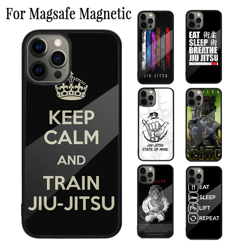 

Brazilian Jiu Jitsu Magnetic Phone Case Coque For iPhone 16 15 14 Plus 13 12 Mini 11 Pro Max Magsafe Wireless Charging Cover