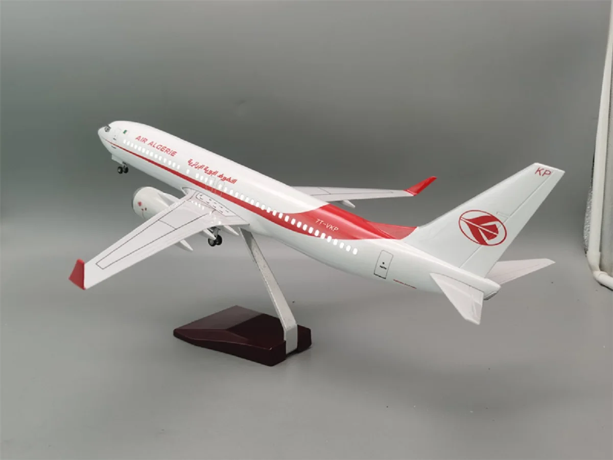 1/85 Scale B737-800 Algeria 47CM Aviation Model Resin Metal Airplane Airliner Display Stand Adult Boys Children Collection