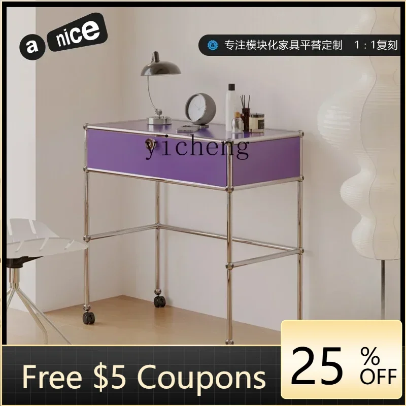 

1medieval 1 cosmetic table module combination stainless steel office writing desk computer desk