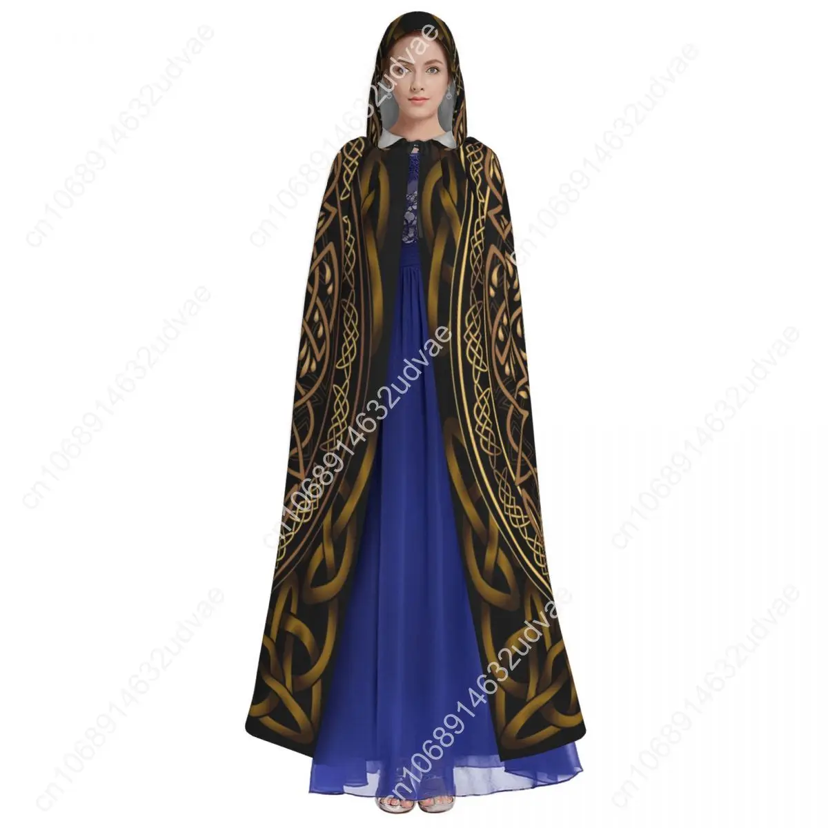 Capa larga Yggdrasil Raven capa con capucha abrigo sudaderas con capucha de otoño