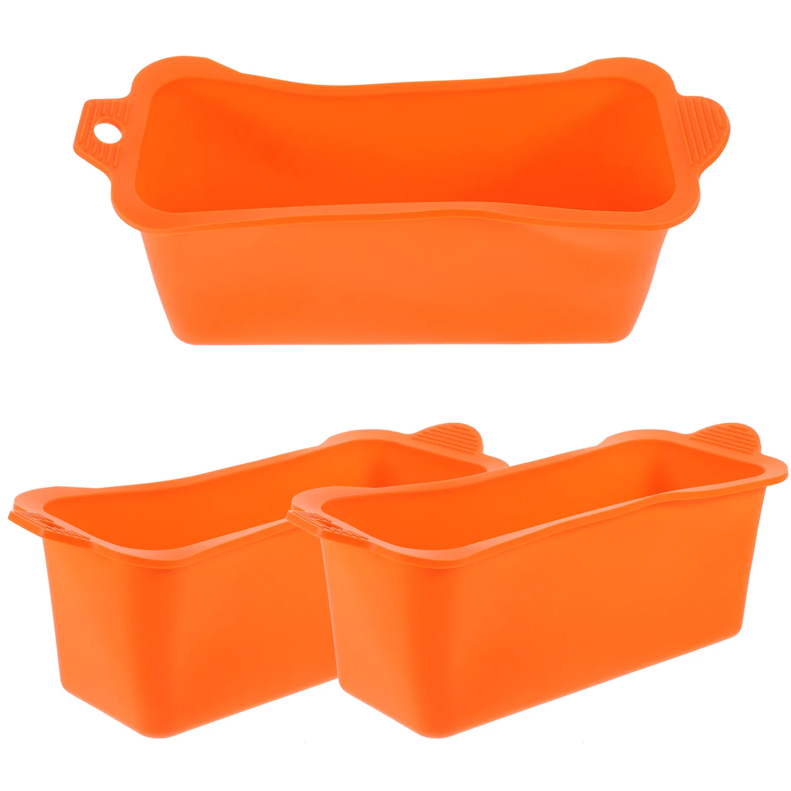 

3pcs Orange Grease Catcher Silicone Liners for BBQ Grill Drip Pan Camping Outdoor Reusable Replacement Accessories