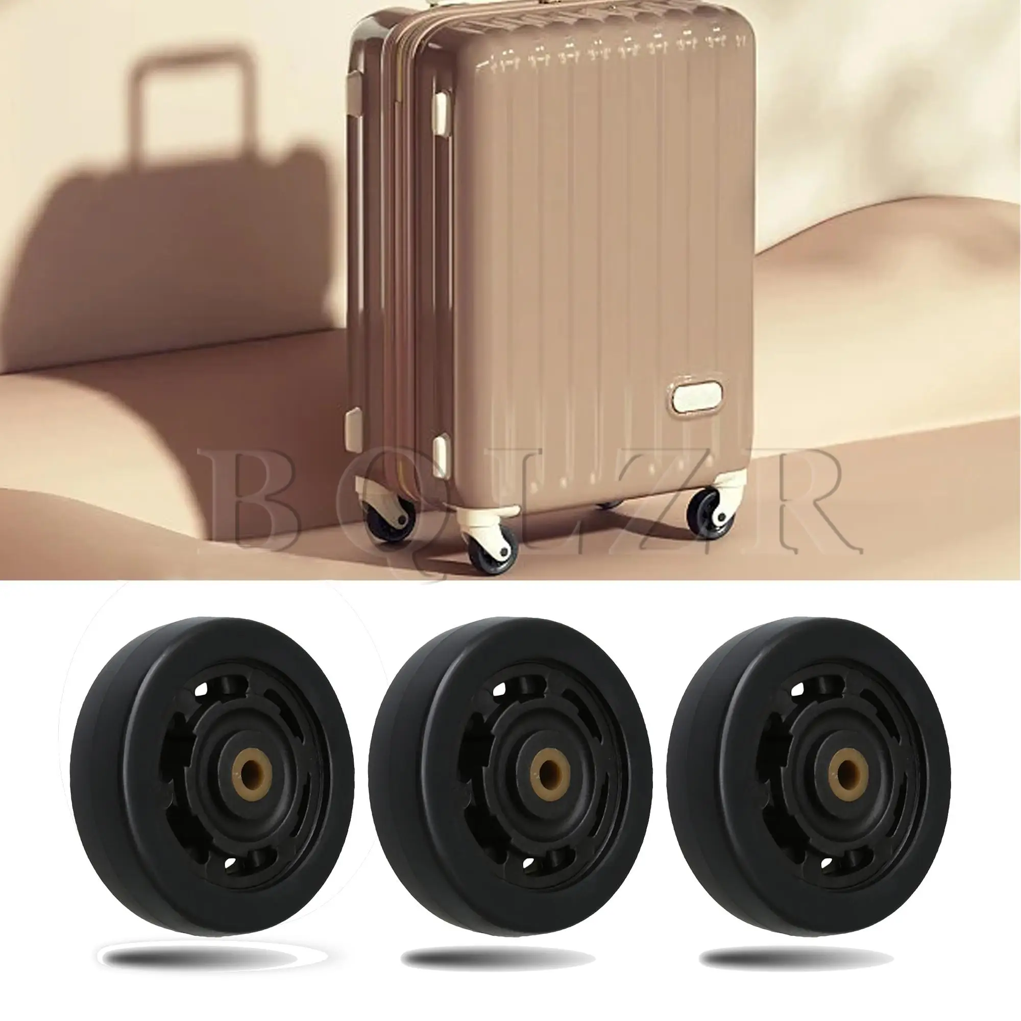 BQLZR 3 Pcs Luggage Suitcase Wheels Replacement Part 65mm Dia x 23mm Thickness