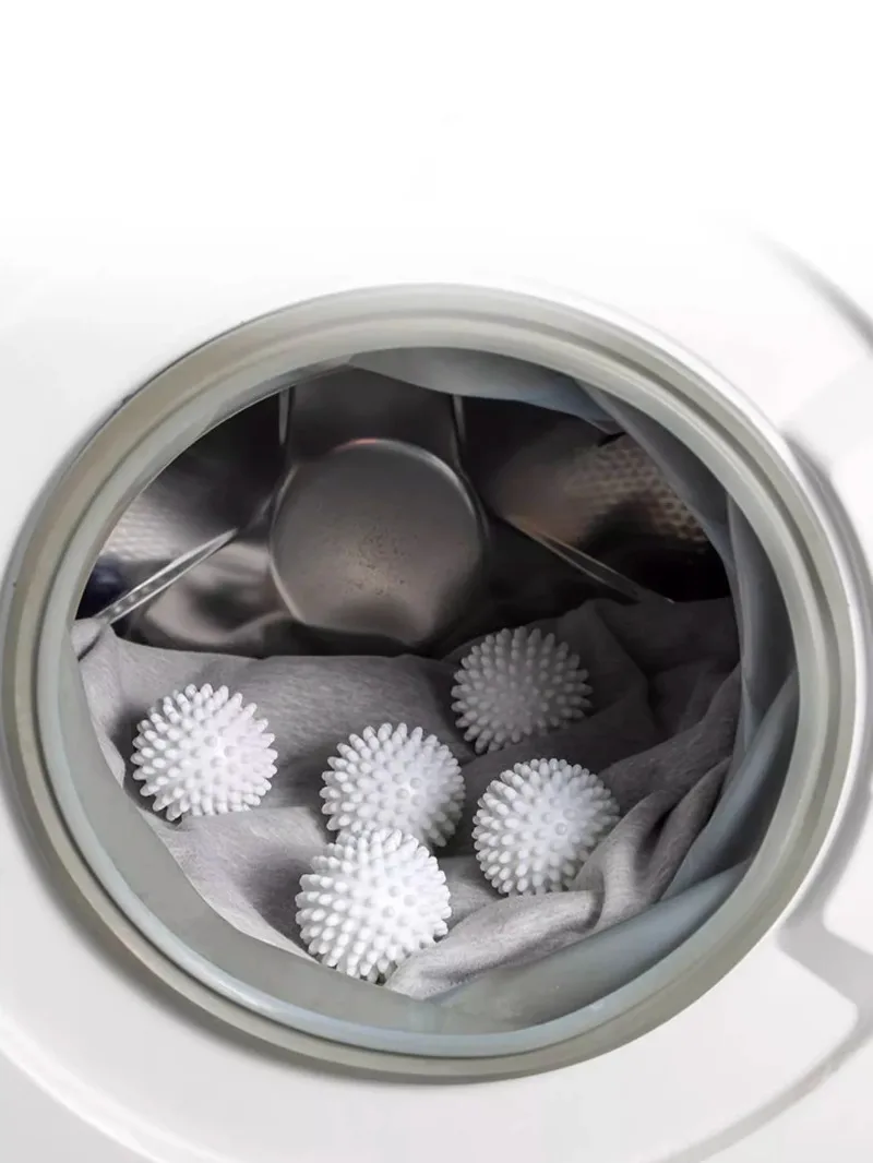 TPR Anti Winding Laundry Ball Circular White Cleaning Drum Washing Machine For Dirt Removal Stain Elimination