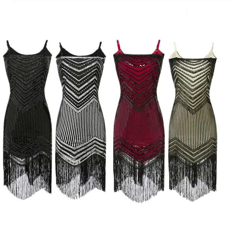 

Женское вечернее платье больших размеров с блестками и кисточками, официальное платье со средней талией, облегающее платье для KTV Par No Sve Special Ocn