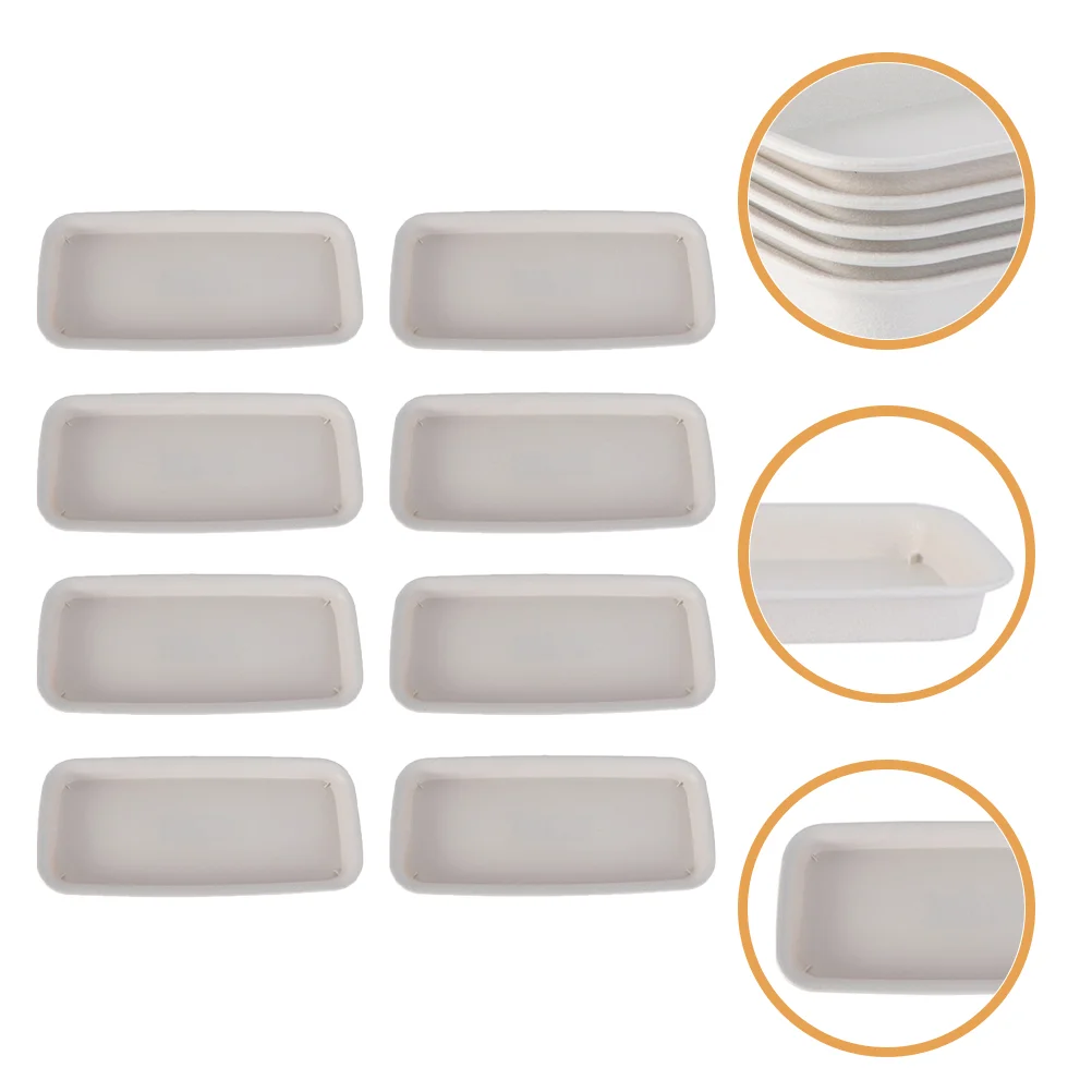 

8 Pcs Flower Pot Tray Plant Drainage Trays for Pots Plate Dish Thicken Planter Plates to Catch Water Plastic Dishes Saucer