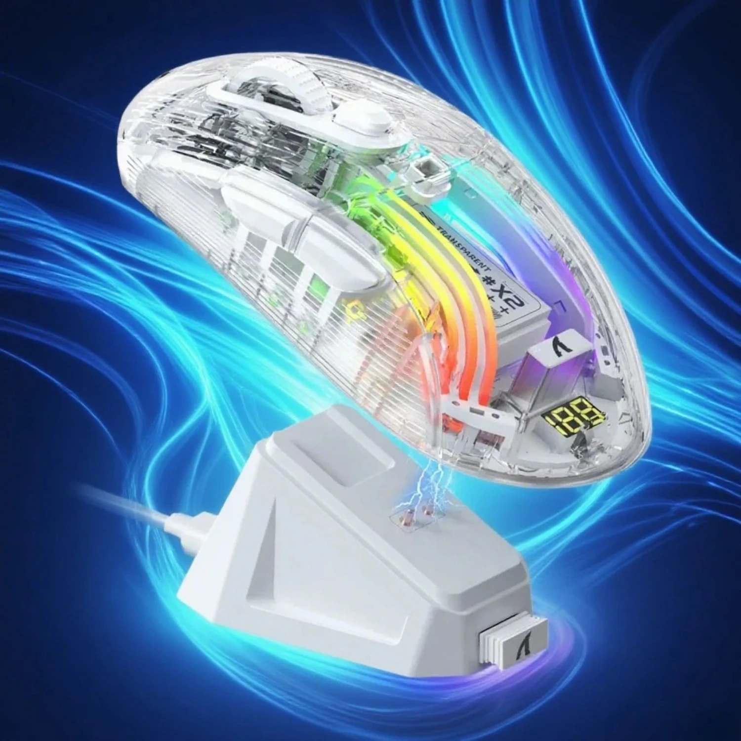 

【Magnetic RGB Charging Dock】Attack Shark X2 Pro Wireless Gaming Mouse 26000DPI Tri-Mode 2.4G/Bluetooth/Wired Ultra-Light 55g