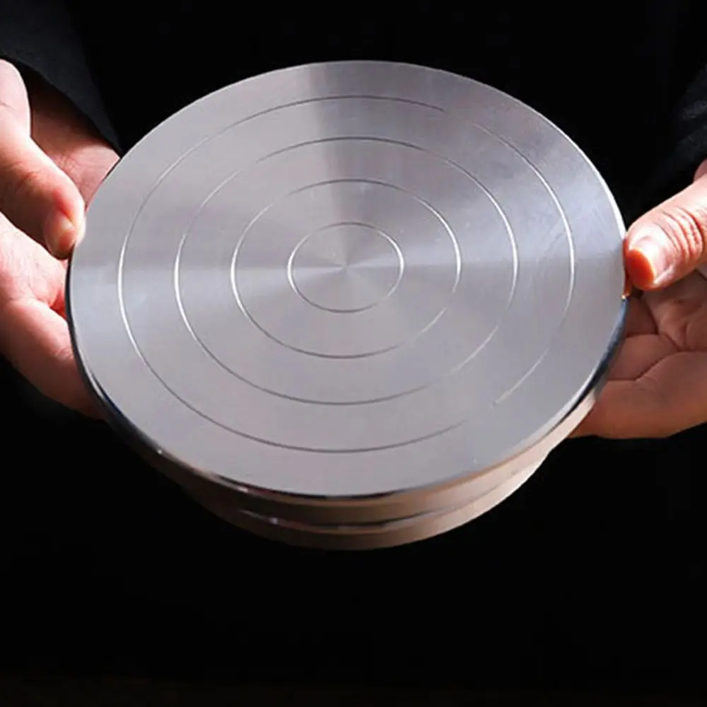 11cm-25cm Double Face Use Aluminum Turntable Round Double-sided Sculpture Platform Multifunctional 360 ° Rotation Rotary Plate