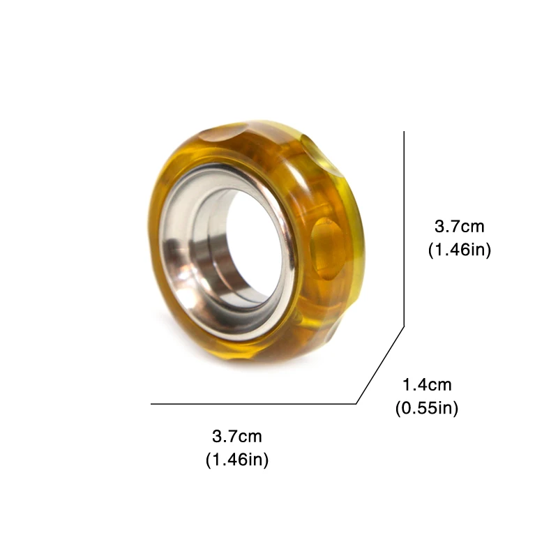 PEI اللمس فيدجيت الدائري | سبينر السقاطة الميكانيكية | تخفيف القلق للبالغين | لعبة من الفولاذ المقاوم للصدأ وPEI EDC بأطراف الأصابع #6