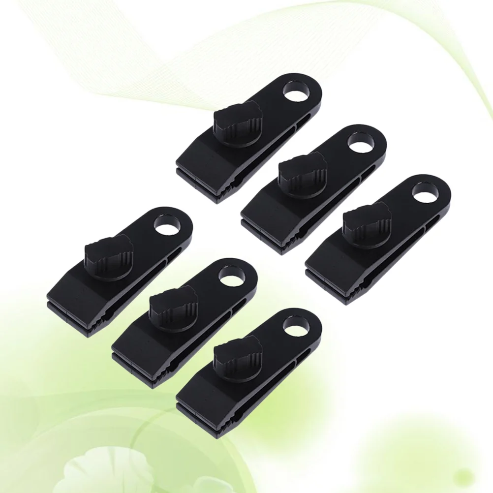 10pcs Clips Heavy Duty Lock Grip Awning Clamp Set Instant Clip for Camping Canopies Tarps Caravan (Black)