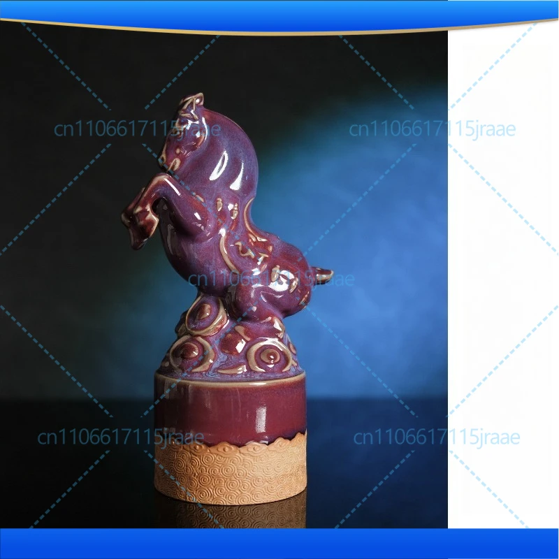 ¡cambio-de-horno-raro-de-color-rojo-purpura-¡hagase-rico-de-inmediato-adornos-de-porcelana-jun-hechos-a-mano-de-qi-donglai-color-purpura