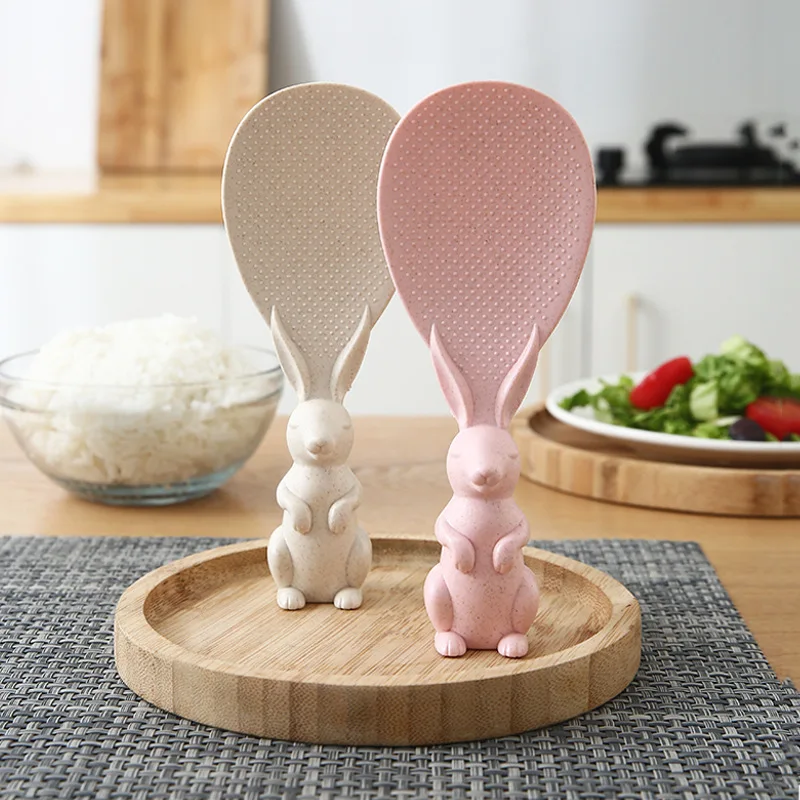 

Creative Rabbit Vertical Rice Spoon Can Stand Up Rabbit Rice Shovel Rice Cooker Rice Spoon Non-stick Rice Cartoon Rice Spoon