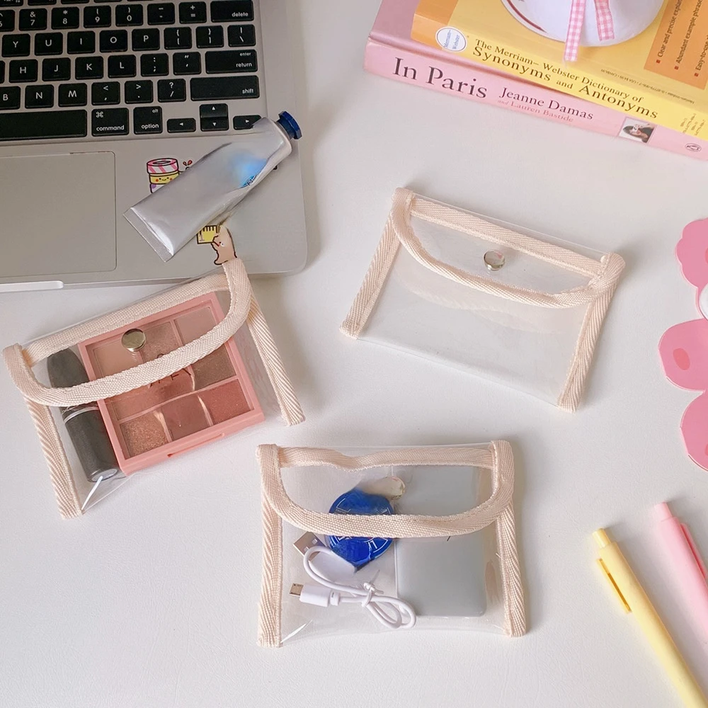 New Fashion PVC Transparent Coin Purse Women Card Holder Wallet Clear Small Purses Pouch Mini Storage Bag