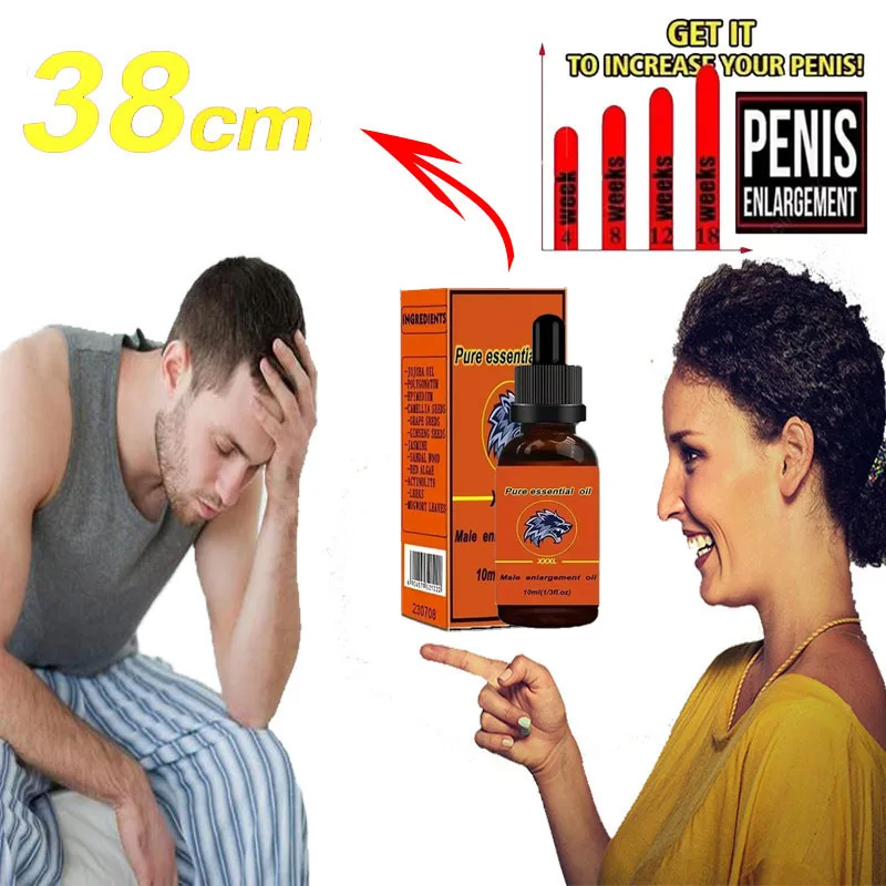 men Penis Growth Bigger Enlarger Essential Oil Penis Thickening Growth Massage Oil Cock Erection Enhance Big Dick Aldult Crazy