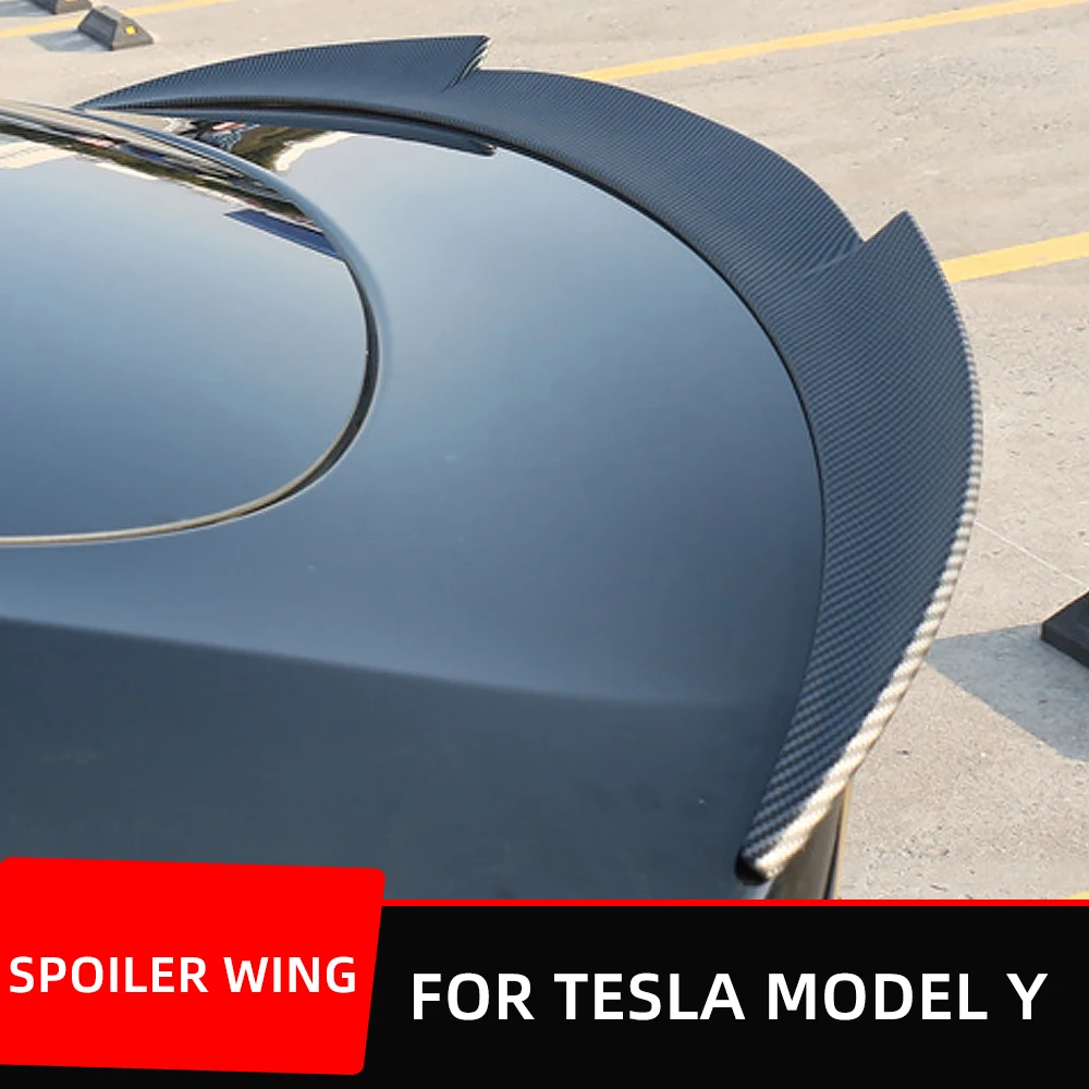 

Задняя Крышка багажника губа спойлер Крылья для Tesla Model Y 2019 20 21 22 углеродный матовый черный Ducktail тюнинг аксессуары части