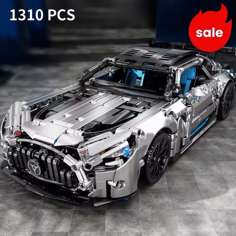  Technical Sports Race Car Building Block Set, 1310PCS 1:14 Scale Model Kit Adult Assembly Gift