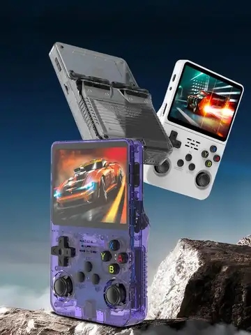R36S Retro Handheld Video Game Console Linux System 3.5-inch IPS Screen Portable Handheld Video Player 64GB 15000 Games