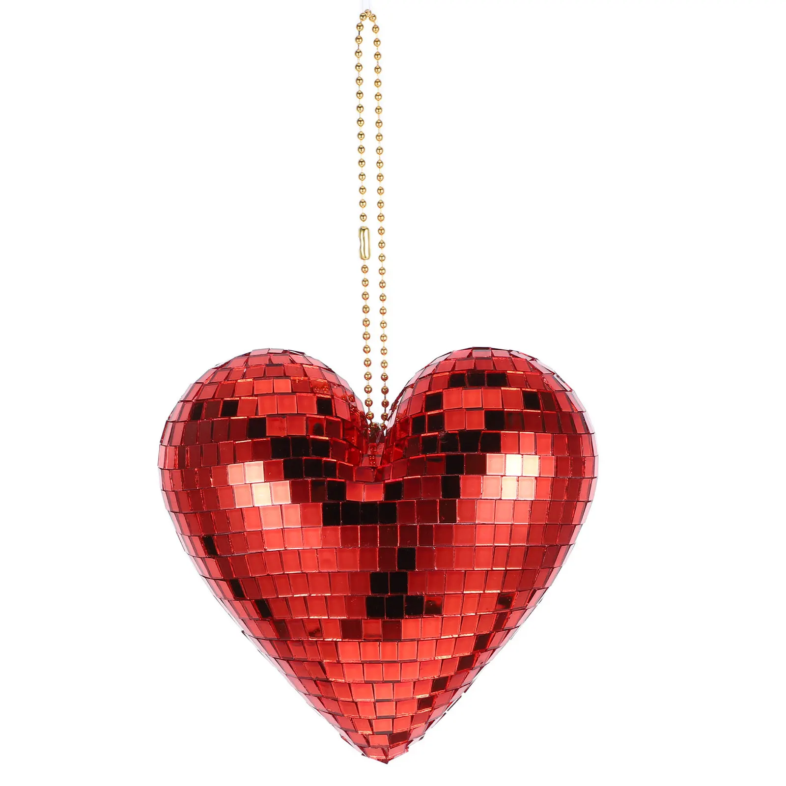 Heart Shaped Hanging Glass Disco Ball Decorative Reflective Mirror Ball Party Ornament Pendant Party Decoration